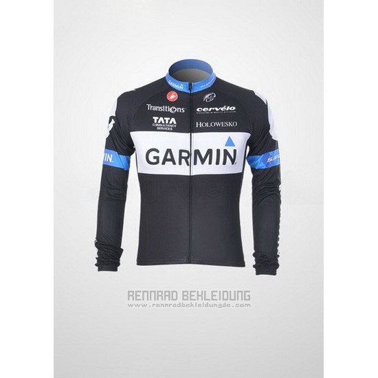 2011 Fahrradbekleidung Garmin Cervelo Wei und Shwarz Trikot Langarm und Tragerhose - zum Schließen ins Bild klicken